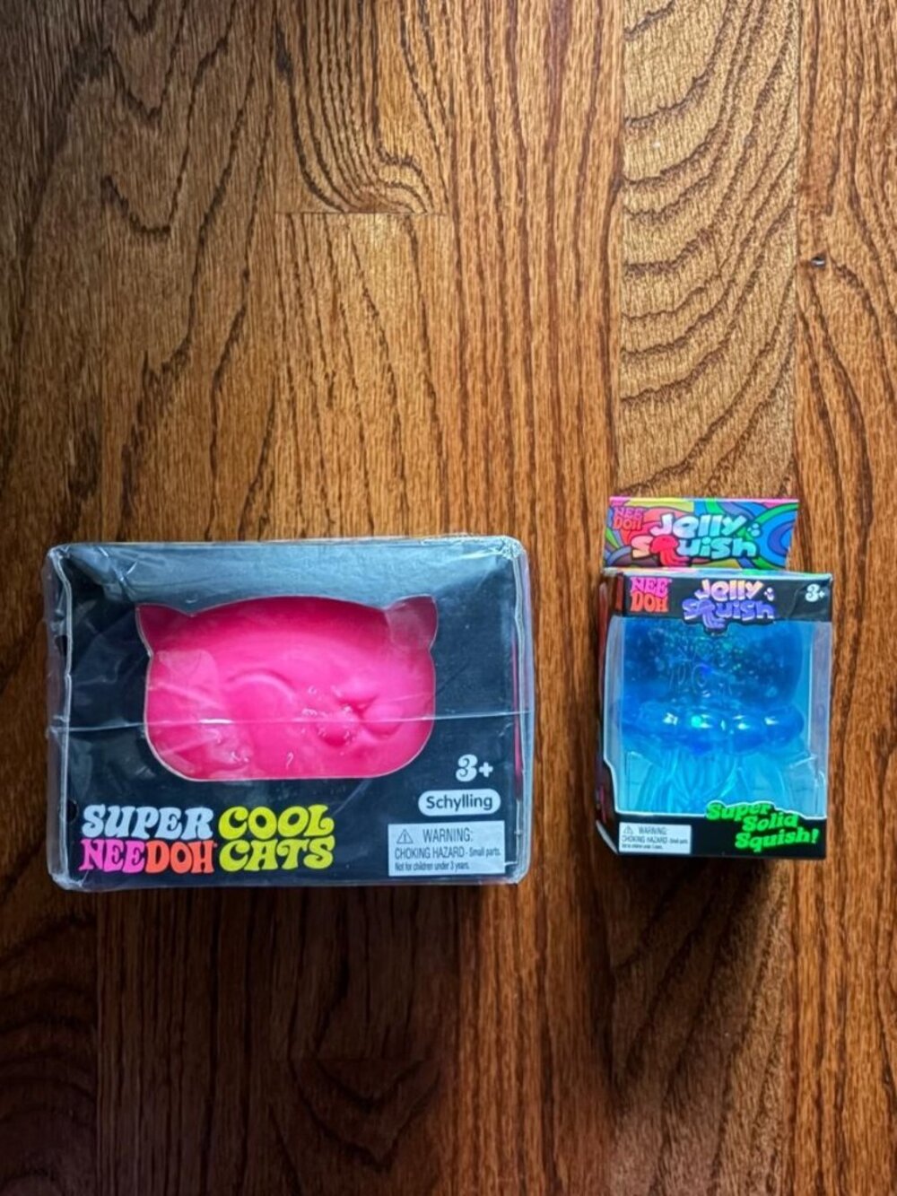 Schylling NeeDoh SUPER Cool Cat & Jellyfish Squishy Sensory Collectible Toy Set